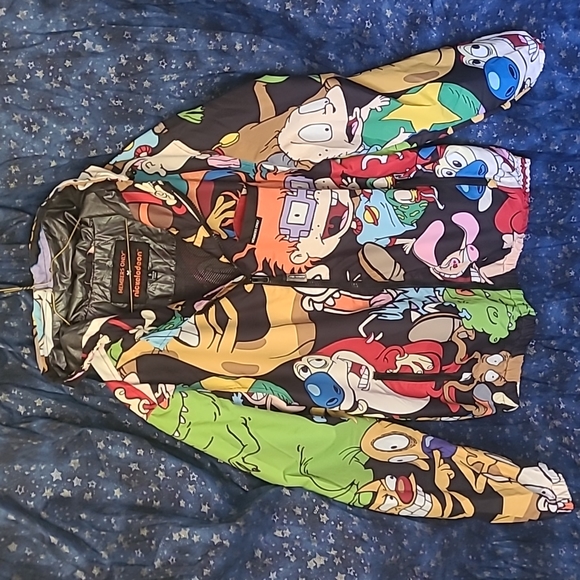 Members Only x Nickelodeon [+ Dolls Kill] Unisex 90s Cartoons Windbreaker Jacket - Picture 6 of 17